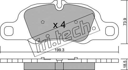 Fri.Tech. 1051.0 - Bremžu uzliku kompl., Disku bremzes www.autospares.lv