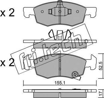 Fri.Tech. 1058.0 - Bremžu uzliku kompl., Disku bremzes www.autospares.lv