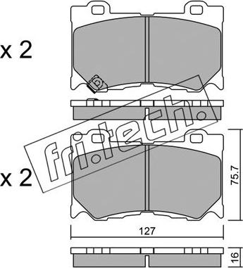 Fri.Tech. 1053.0 - Bremžu uzliku kompl., Disku bremzes www.autospares.lv