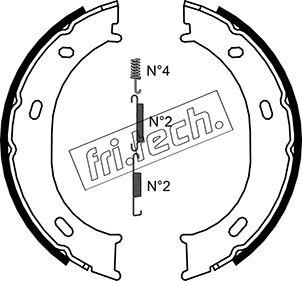 Fri.Tech. 1052.126K - Bremžu loku kompl., Stāvbremze www.autospares.lv