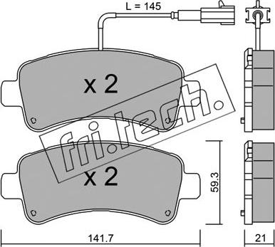 Fri.Tech. 1057.0 - Bremžu uzliku kompl., Disku bremzes www.autospares.lv