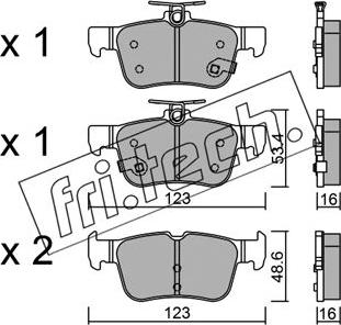 Fri.Tech. 1064.0 - Brake Pad Set, disc brake www.autospares.lv