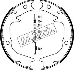 Fri.Tech. 1064.177K - Bremžu loku kompl., Stāvbremze www.autospares.lv