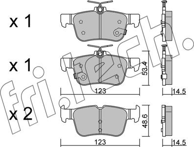 Fri.Tech. 1064.1 - Bremžu uzliku kompl., Disku bremzes www.autospares.lv