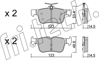 Fri.Tech. 1064.2 - Тормозные колодки, дисковые, комплект www.autospares.lv