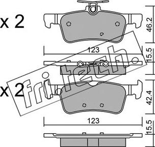 Fri.Tech. 1066.0 - Bremžu uzliku kompl., Disku bremzes www.autospares.lv