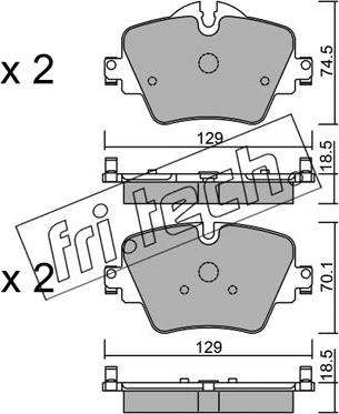 Fri.Tech. 1061.0 - Bremžu uzliku kompl., Disku bremzes www.autospares.lv