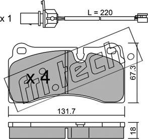 Fri.Tech. 1068.0 - Bremžu uzliku kompl., Disku bremzes www.autospares.lv