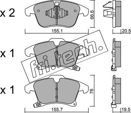 Fri.Tech. 1063.0 - Bremžu uzliku kompl., Disku bremzes www.autospares.lv