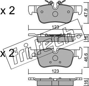 Fri.Tech. 1062.0 - Bremžu uzliku kompl., Disku bremzes www.autospares.lv