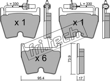 Fri.Tech. 1067.0 - Bremžu uzliku kompl., Disku bremzes www.autospares.lv