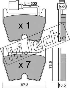 Fri.Tech. 1067.1 - Bremžu uzliku kompl., Disku bremzes www.autospares.lv