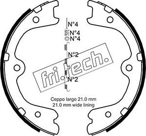 Fri.Tech. 1067.200K - Bremžu loku kompl., Stāvbremze www.autospares.lv