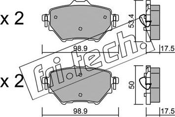 Fri.Tech. 1003.0 - Bremžu uzliku kompl., Disku bremzes www.autospares.lv