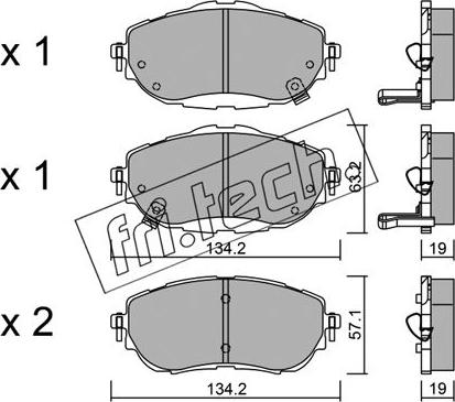 Fri.Tech. 1014.0 - Bremžu uzliku kompl., Disku bremzes www.autospares.lv