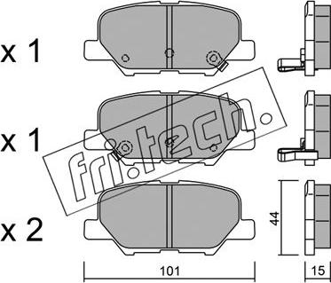 Fri.Tech. 1011.0 - Bremžu uzliku kompl., Disku bremzes www.autospares.lv