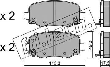 Fri.Tech. 1018.0 - Bremžu uzliku kompl., Disku bremzes www.autospares.lv