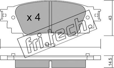 Fri.Tech. 1089.0 - Bremžu uzliku kompl., Disku bremzes www.autospares.lv