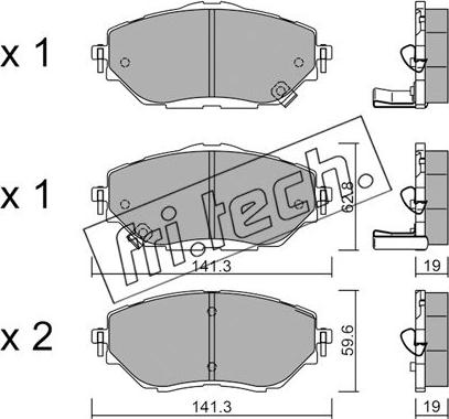 Fri.Tech. 1088.0 - Bremžu uzliku kompl., Disku bremzes www.autospares.lv