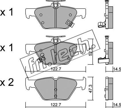 Fri.Tech. 1087.0 - Bremžu uzliku kompl., Disku bremzes www.autospares.lv