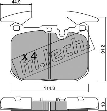 Fri.Tech. 1039.0 - Bremžu uzliku kompl., Disku bremzes www.autospares.lv