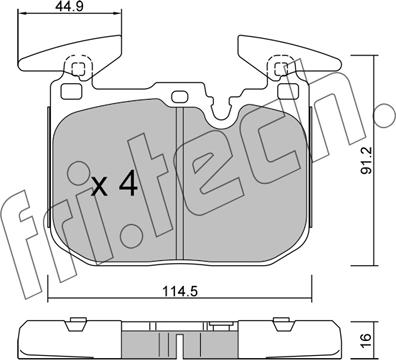 Fri.Tech. 1039.3 - Bremžu uzliku kompl., Disku bremzes www.autospares.lv