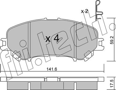 Fri.Tech. 1034.1 - Bremžu uzliku kompl., Disku bremzes www.autospares.lv