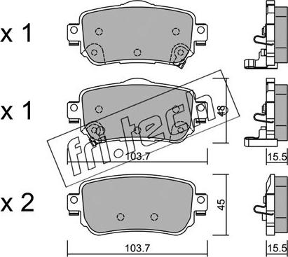 Fri.Tech. 1035.0 - Bremžu uzliku kompl., Disku bremzes www.autospares.lv