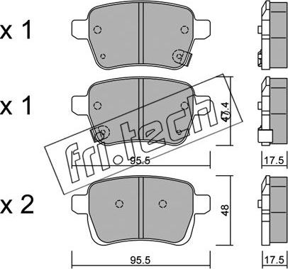 DJ Parts BP2726 - Bremžu uzliku kompl., Disku bremzes www.autospares.lv