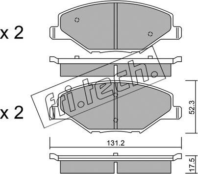 Fri.Tech. 1030.0 - Тормозные колодки, дисковые, комплект www.autospares.lv