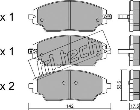 Fri.Tech. 1032.0 - Bremžu uzliku kompl., Disku bremzes autospares.lv