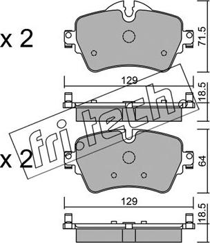 Fri.Tech. 1037.0 - Bremžu uzliku kompl., Disku bremzes www.autospares.lv