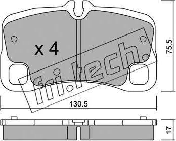 Fri.Tech. 1029.0 - Bremžu uzliku kompl., Disku bremzes www.autospares.lv