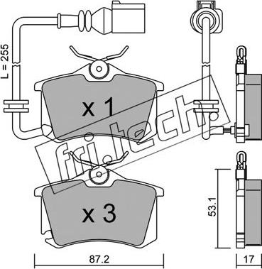 Fri.Tech. 102.4 - Brake Pad Set, disc brake www.autospares.lv