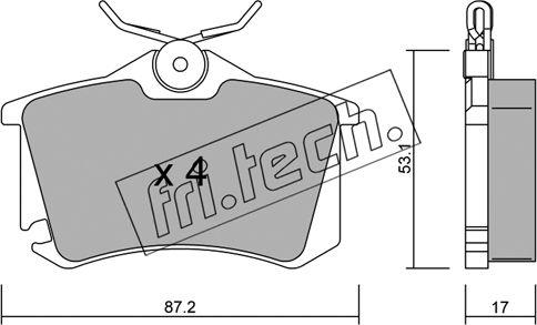 Fri.Tech. 102.5 - Bremžu uzliku kompl., Disku bremzes autospares.lv