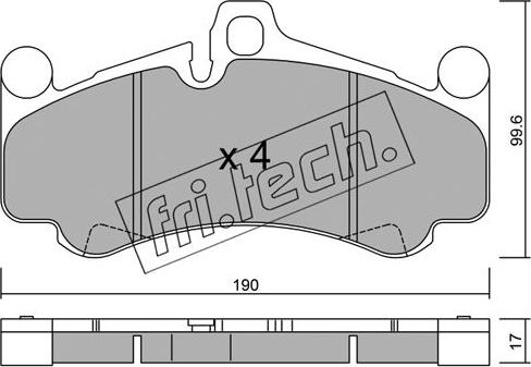 Fri.Tech. 1028.0 - Bremžu uzliku kompl., Disku bremzes www.autospares.lv