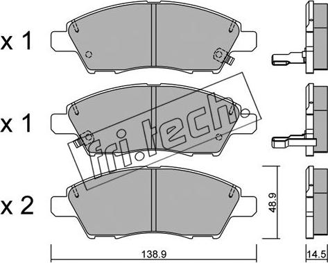 Fri.Tech. 1079.0 - Bremžu uzliku kompl., Disku bremzes www.autospares.lv