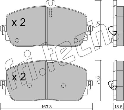 Fri.Tech. 1194.0 - Bremžu uzliku kompl., Disku bremzes www.autospares.lv