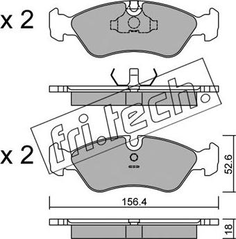 Fri.Tech. 119.0 - Bremžu uzliku kompl., Disku bremzes www.autospares.lv