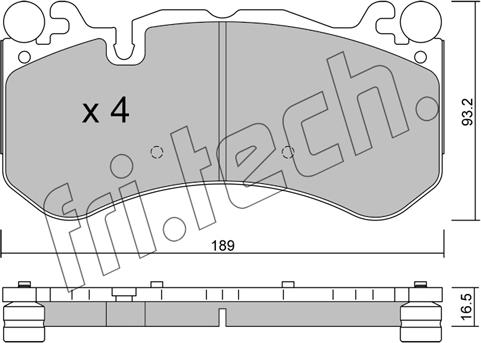 Fri.Tech. 1198.0 - Bremžu uzliku kompl., Disku bremzes autospares.lv