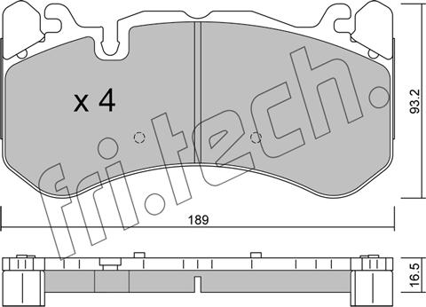 Fri.Tech. 1198.1 - Bremžu uzliku kompl., Disku bremzes www.autospares.lv