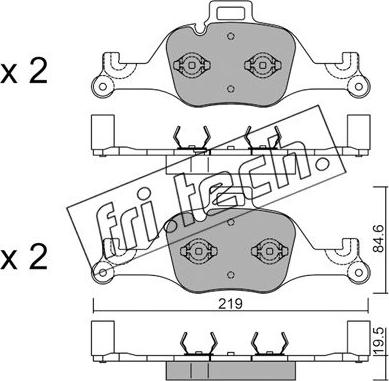 Fri.Tech. 1145.0 - Bremžu uzliku kompl., Disku bremzes www.autospares.lv