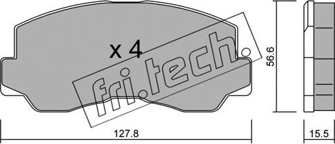 Fri.Tech. 114.0 - Bremžu uzliku kompl., Disku bremzes www.autospares.lv