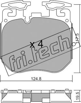 Fri.Tech. 1147.0 - Bremžu uzliku kompl., Disku bremzes www.autospares.lv