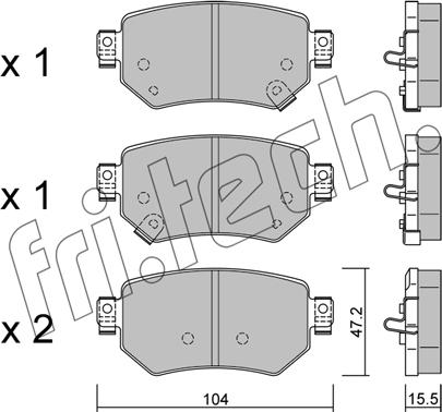 Fri.Tech. 1159.0 - Bremžu uzliku kompl., Disku bremzes www.autospares.lv