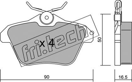 Fri.Tech. 115.0 - Brake Pad Set, disc brake www.autospares.lv