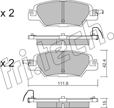 Fri.Tech. 1158.0 - Bremžu uzliku kompl., Disku bremzes www.autospares.lv