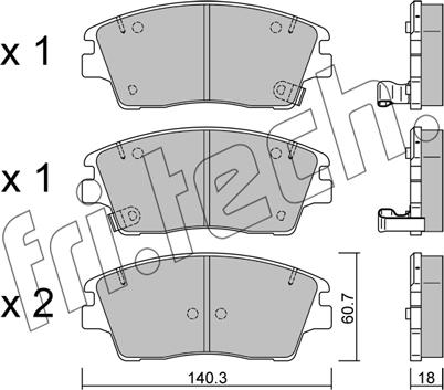 Fri.Tech. 1164.0 - Bremžu uzliku kompl., Disku bremzes autospares.lv