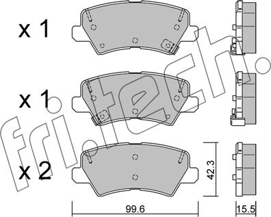 Fri.Tech. 1166.0 - Bremžu uzliku kompl., Disku bremzes www.autospares.lv