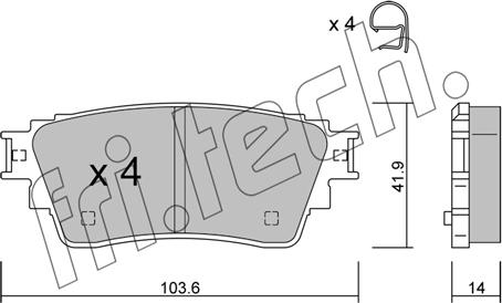 Fri.Tech. 1160.0 - Bremžu uzliku kompl., Disku bremzes www.autospares.lv